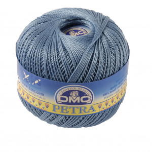 DMC Petra Nr. 5 Häkelgarn Unicolor 5799 Helles Jeansblau von DMC