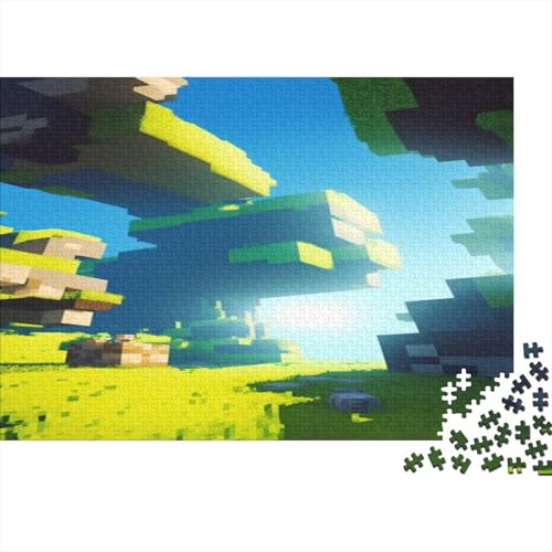 “3DMinecraft Gedrucktes Puzzle Für Kinder – 500 Teile, Abenteuer Im Pixelstil Mit Helden-Action, Kreatives Geschenk”1000pcs (75x50cm) von DMIRAVTON