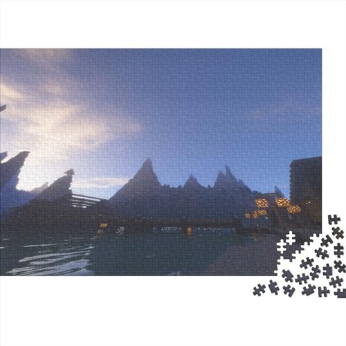 “3DMinecraft Gedrucktes Puzzle Für Kinder – 500 Teile, Abenteuer Im Pixelstil Mit Helden-Action, Kreatives Geschenk”1000pcs (75x50cm) von DMIRAVTON