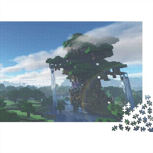 “3DMinecraft Gedrucktes Puzzle Für Kinder – 500 Teile, Abenteuer Im Pixelstil Mit Helden-Action, Kreatives Geschenk”1000pcs (75x50cm) von DMIRAVTON