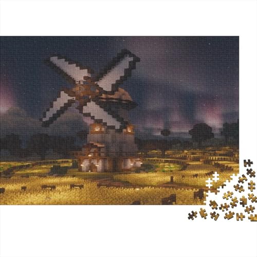 “3DMinecraft Gedrucktes Puzzle Für Kinder – 500 Teile, Abenteuer Im Pixelstil Mit Helden-Action, Kreatives Geschenk”1000pcs (75x50cm) von DMIRAVTON