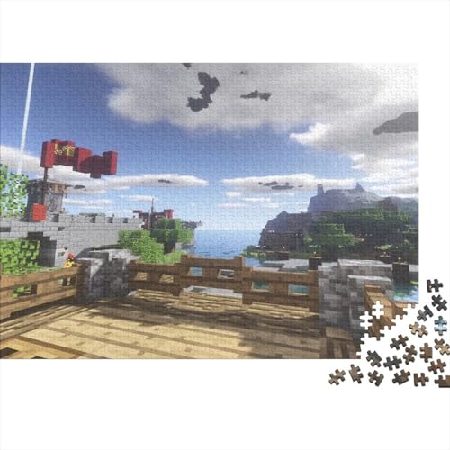 “3DMinecraft Gedrucktes Puzzle Für Kinder – 500 Teile, Abenteuer Im Pixelstil Mit Helden-Action, Kreatives Geschenk”1000pcs (75x50cm) von DMIRAVTON