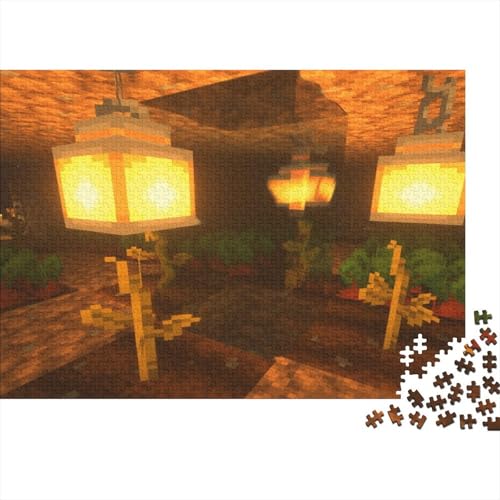 “3DMinecraft Gedrucktes Puzzle Für Kinder – 500 Teile, Abenteuer Im Pixelstil Mit Helden-Action, Kreatives Geschenk”1000pcs (75x50cm) von DMIRAVTON