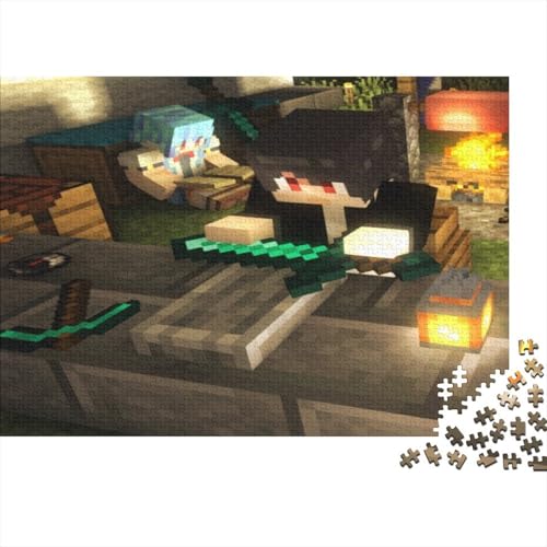 “3DMinecraft Gedrucktes Puzzle Für Kinder – 500 Teile, Abenteuer Im Pixelstil Mit Helden-Action, Kreatives Geschenk”1000pcs (75x50cm) von DMIRAVTON