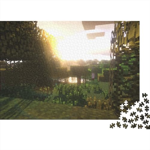 “3DMinecraft Gedrucktes Puzzle Für Kinder – 500 Teile, Abenteuer Im Pixelstil Mit Helden-Action, Kreatives Geschenk”1000pcs (75x50cm) von DMIRAVTON