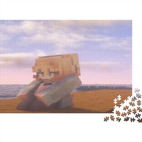 “3DMinecraft Gedrucktes Puzzle Für Kinder – 500 Teile, Abenteuer Im Pixelstil Mit Helden-Action, Kreatives Geschenk”1000pcs (75x50cm) von DMIRAVTON