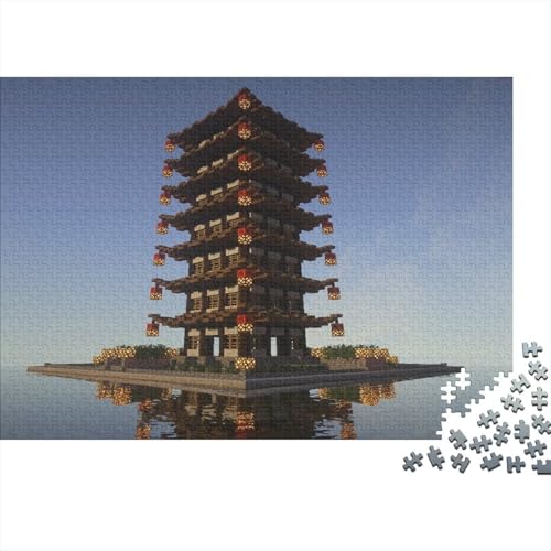 “3DMinecraft Gedrucktes Puzzle Für Kinder – 500 Teile, Abenteuer Im Pixelstil Mit Helden-Action, Kreatives Geschenk”1000pcs (75x50cm) von DMIRAVTON