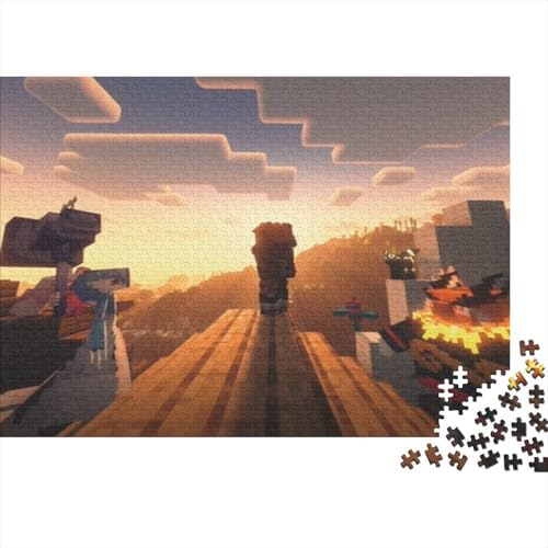 “3DMinecraft Gedrucktes Puzzle Für Kinder – 500 Teile, Abenteuer Im Pixelstil Mit Helden-Action, Kreatives Geschenk”300pcs (40x28cm) von DMIRAVTON