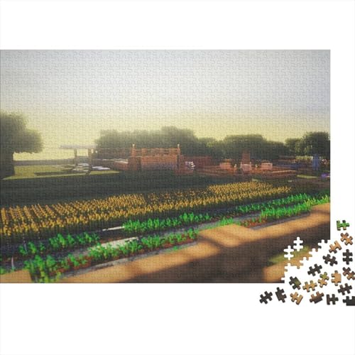 “3DMinecraft Gedrucktes Puzzle Für Kinder – 500 Teile, Abenteuer Im Pixelstil Mit Helden-Action, Kreatives Geschenk”300pcs (40x28cm) von DMIRAVTON