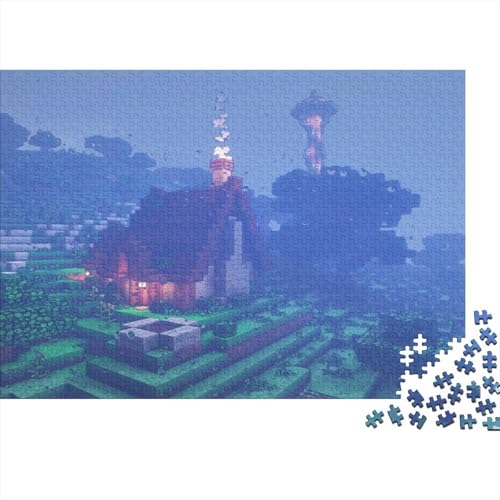 “3DMinecraft Gedrucktes Puzzle Für Kinder – 500 Teile, Abenteuer Im Pixelstil Mit Helden-Action, Kreatives Geschenk”300pcs (40x28cm) von DMIRAVTON