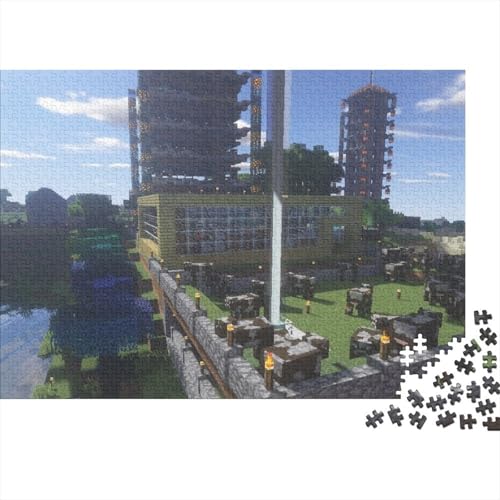 “3DMinecraft Gedrucktes Puzzle Für Kinder – 500 Teile, Abenteuer Im Pixelstil Mit Helden-Action, Kreatives Geschenk”300pcs (40x28cm) von DMIRAVTON