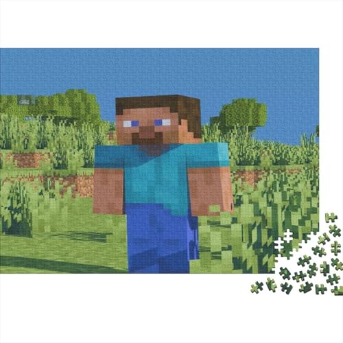 “3DMinecraft Gedrucktes Puzzle Für Kinder – 500 Teile, Abenteuer Im Pixelstil Mit Helden-Action, Kreatives Geschenk”300pcs (40x28cm) von DMIRAVTON