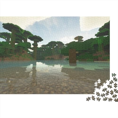 “3DMinecraft Gedrucktes Puzzle Für Kinder – 500 Teile, Abenteuer Im Pixelstil Mit Helden-Action, Kreatives Geschenk”300pcs (40x28cm) von DMIRAVTON