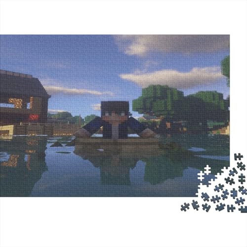 “3DMinecraft Gedrucktes Puzzle Für Kinder – 500 Teile, Abenteuer Im Pixelstil Mit Helden-Action, Kreatives Geschenk”300pcs (40x28cm) von DMIRAVTON