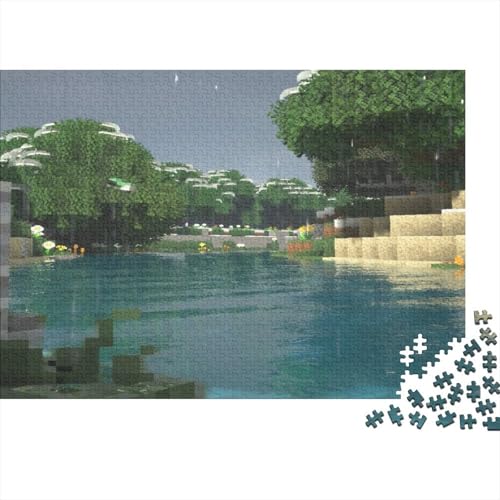 “3DMinecraft Gedrucktes Puzzle Für Kinder – 500 Teile, Abenteuer Im Pixelstil Mit Helden-Action, Kreatives Geschenk”500pcs (52x38cm) von DMIRAVTON