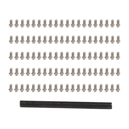 DMLENGOIN 100pcs 3mm Edelstahl M1.4 Schrauben Analoges Design für axiale SCX24 1/24 RC -Auto -Modellteile 1,0 Zoll Nabe von DMLENGOIN