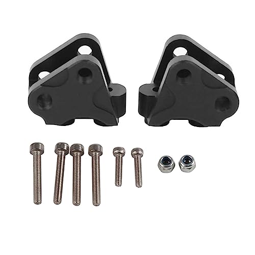 DMLENGOIN 2pcs vorderen hinteren unteren Stoßverknüpfungsverknüpfungsmontage SCX10II AXIAL RC CAR rot Silber Schwarz Upgrade Fernsteuerstärke Verbesserung Einfache Installation (Black) von DMLENGOIN