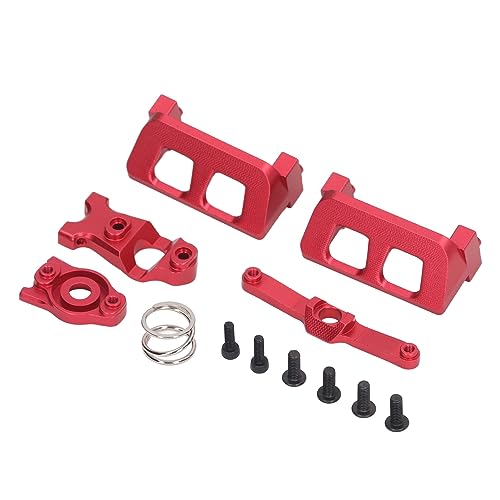 DMLENGOIN Aluminiumlegierungsgruppe Servo Protector Mount für E Revo VXL 1/16 RC -Auto (Rot) von DMLENGOIN