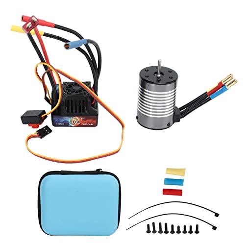 DMLENGOIN Bürstenloser Motor 3500KV schnelle Wärme -Dissipation Überhitzung Schutz RC Motor mit 80A ESC für 1/8 1/10 RC von DMLENGOIN