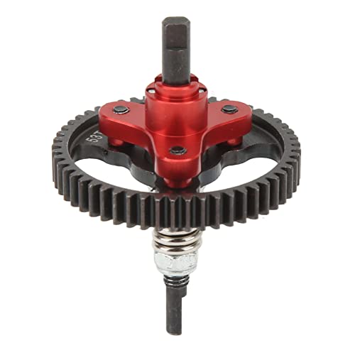 DMLENGOIN Differential-Rutschkupplung, Hohlrad aus Aluminiumlegierung, 53 Zähne, für Slash 2WD 1/10 RC-Car (Rot) von DMLENGOIN