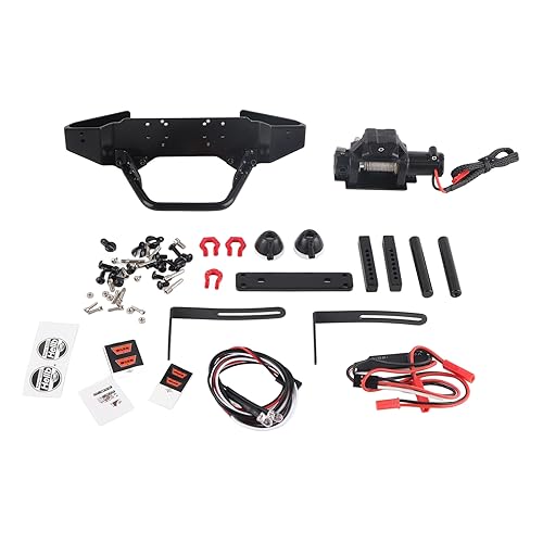 DMLENGOIN Metall HOCHWERTIGE Front Bumper Winch LICHT Satz FÜR AXIAL SCX10-4 RC Auto Teile von DMLENGOIN