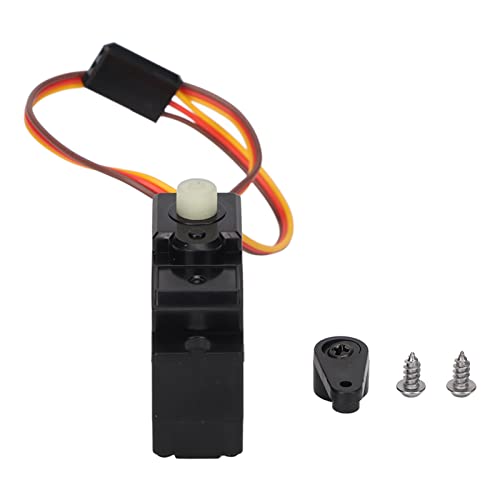 DMLENGOIN RC Auto Servo Fernbedienung Zubehör Modell Geländewagen Teile Kunststoff Getriebe mit Arm Schwarz für P06 Fernbedienung Auto von DMLENGOIN