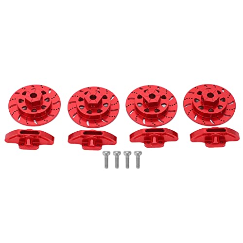 DMLENGOIN RC-Bremsscheibe aus Aluminiumlegierung, hochfeste Upgrade-Teile für Axial RBX10 RC Car Metal (Rot) von DMLENGOIN