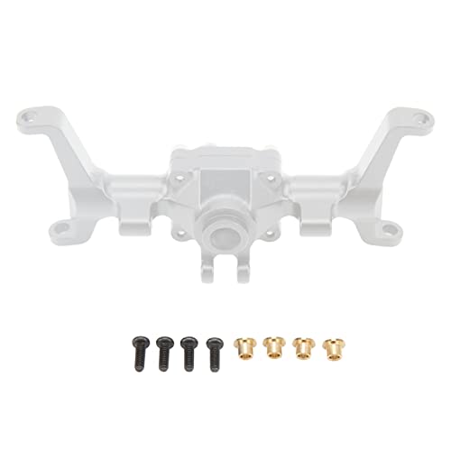 DMLENGOIN RC CNC-Vorderachsgehäuse, hochwertige Aluminiumlegierung, Eloxierungsbehandlung, CNC-Verfahren, anwendbar für FMS FCX24 1/24 RC-Car (Silber) von DMLENGOIN