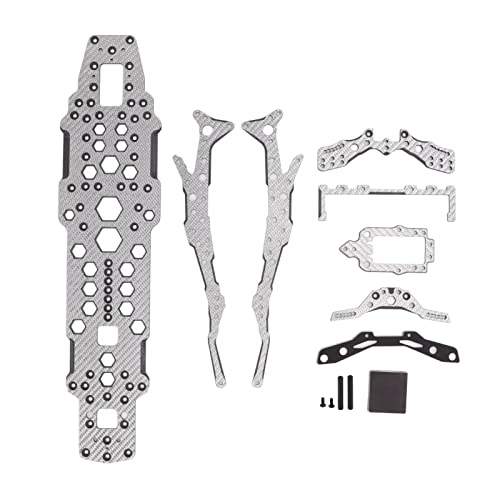 DMLENGOIN RC Car Chassis Frame Kit Leichtes Kohlefaser -Upgrade für den 3. D5S MR 1/10 RC -Driftrennen (Silver) von DMLENGOIN