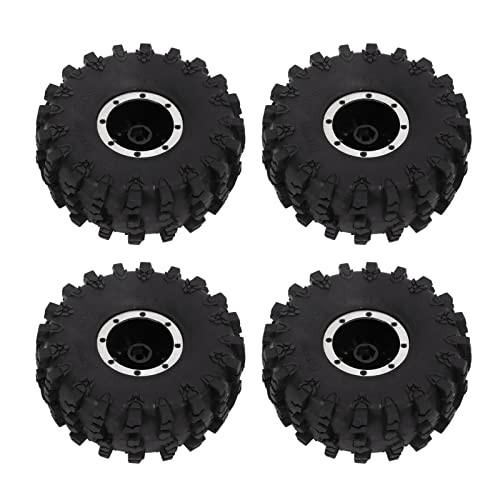 DMLENGOIN RC Car Tire 2,2in Aluminiumlegierung Hub Gummi -Wheel -Kit Stall lauft bessere Grip -Nutzung axiale SCX10 RR10 Wraith 90048 90018 von DMLENGOIN