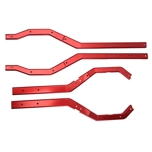 DMLENGOIN RC Chassis Frame Rails Leichtes Aluminiumlegierung professioneller RC -Metallträger SCX6 1/6 RC -Auto (Rot) von DMLENGOIN