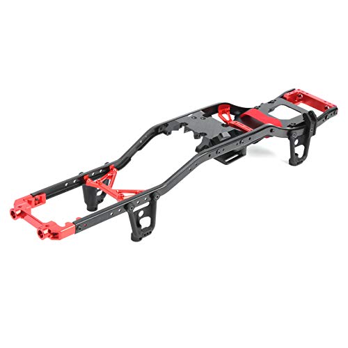 DMLENGOIN RC Crawler Chassis Frame Metall Batterieplatte Axial SCX10 II 90046 90047 1/10 RC -Auto Red Black Aluminiumlegierung 450 mm 17,7 Zoll 82 mm 3,2 Zoll von DMLENGOIN