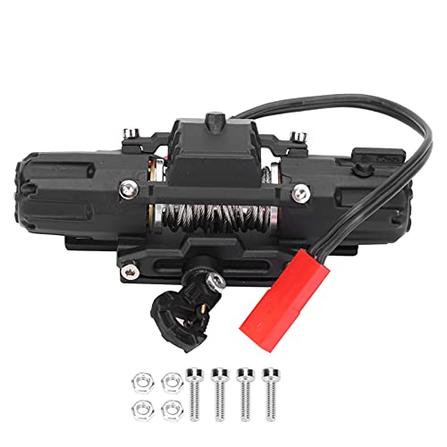 DMLENGOIN RC Dual Motor Winch Upgrade -Teil -Zubehör für SCX10 90046 D90 1/10 RC Car Model Model Black Legierung Material von DMLENGOIN