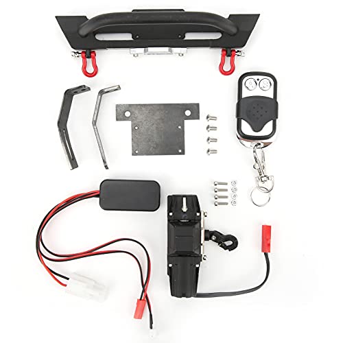 DMLENGOIN RC Front Stoßstange Electric Winch Controller Hochwertige Legierung Perfekte Größe Stabile Leistung für axiale SCX10 III -Erzeugung Pickup AXI03006 AAXI03007 RC CAR von DMLENGOIN