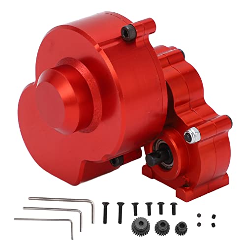 DMLENGOIN RC Getriebe Getriebe Montage Motor Getriebe AXIAL SCX10 1/10 Auto Aluminiumlegierung Ideales Zubehör (Rot) von DMLENGOIN