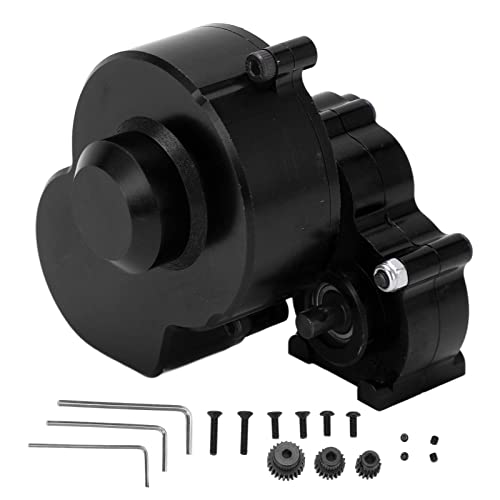 DMLENGOIN RC Getriebe Getriebe Montage Motor Getriebe AXIAL SCX10 1/10 Auto Aluminiumlegierung Ideales Zubehör (Schwarz) von DMLENGOIN