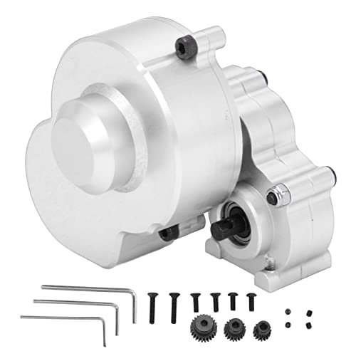 DMLENGOIN RC Getriebe Getriebe Montage Motor Getriebe AXIAL SCX10 1/10 Auto Aluminiumlegierung Ideales Zubehör (Silber) von DMLENGOIN