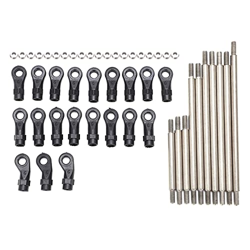 DMLENGOIN RC Metall Link Spurstange Zugstange Ball Set 4 313mm Radstand 1/10 RC Auto Zubehör Upgrade Kit von DMLENGOIN