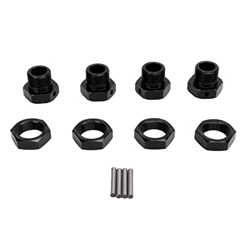 DMLENGOIN RC Wheel Hex Hub Adapter Aluminiumlegierung CNC CNC bearbeitet 24 mm helle Farbe 4 Teile für arrma 1/5 Serie (Schwarz) von DMLENGOIN