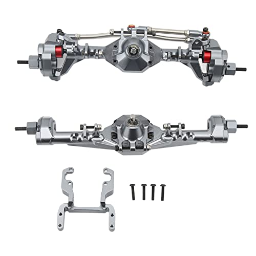 DMLENGOIN RC vordere Heck -Portalachse Set Aluminiumlegierung höherer breiterer RC -Autozubehör für SCX10 II 1/10 RC -Autofarbe von DMLENGOIN