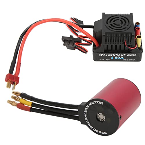 DMLENGOIN S3650 3100V bürstenloser Motor 60A bürstenloser ESC Kit RC -Autoteile Hoch Drehmoment wasserdichtes Design 1/10 Fernbedienungsauto von DMLENGOIN