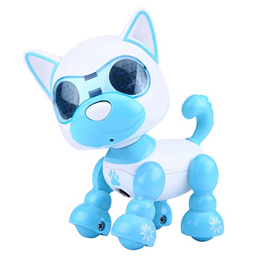 DMLENGOIN Smart Robot Dog Interaktives Lernspielzeug Walking LED Record Gift Kids (Blau) von DMLENGOIN