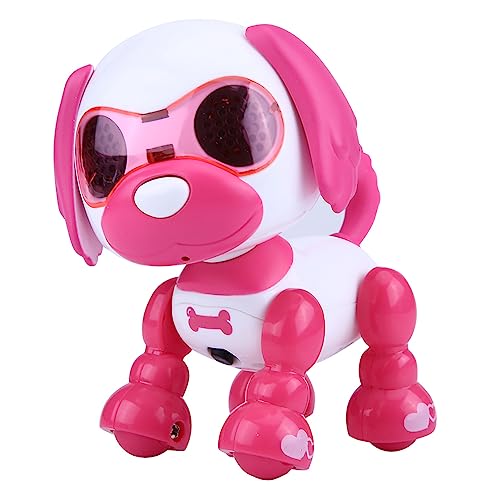 DMLENGOIN Smart Robot Dog Interaktives Lernspielzeug Walking LED Record Gift Kids (Rosenrot) von DMLENGOIN