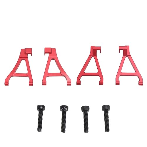 Hohe Härte Aluminiumlegierung RC Fronthängelarm Set für Traxxas 1/16 Slash RC -Auto (Rot) von DMLENGOIN