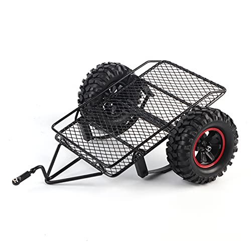 Metallmodell Auto Kleiner Anhänger für Traxxas 4/Axial SCX10 D90 CC01 1/10 RC -LKW von DMLENGOIN