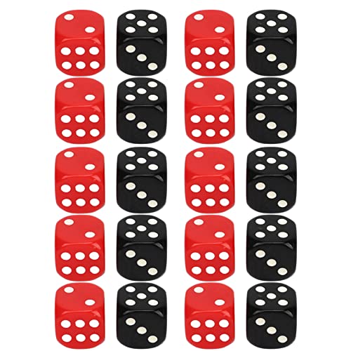 Premium Black Red 6 -Sided Dice Set Tischspiel für Club Bar Party von DMLENGOIN