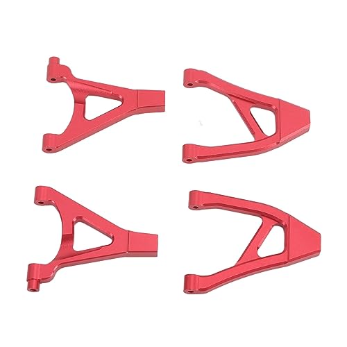 RC -Auto hinter dem oberen unteren Aluminiumschwung Arm Set Hinterradhalsarm für Traxxas 1/16 Schrägstrich (Rot) von DMLENGOIN