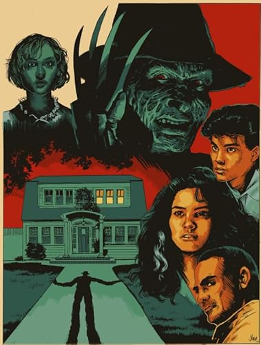 DMQBT 1000 Piece Horror Film Nightmares On Street Poster Lernspielzeug Für Erwachsene Und Familien Jz435Tw von DMQBT