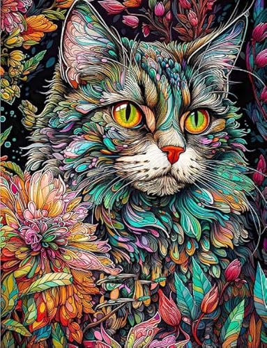 DMQBT 1000 Stück - Bunt - Schwieriges Puzzle - Colorful Cat Poster - Puzzlespielzeug Zum Stressabbau Für Erwachsene Und Familien - Gedächtnis Und Wahrnehmungsspiele Für Ältere Menschen - DX363ZW DMQBT 1000 Stück - Bunt - Schwieriges Puzzle - Colorful Cat Poster - Puzzlespielzeug Zum Stressabbau Für Erwachsene Und Familien - Gedächtnis Und Wahrnehmungsspiele Für Ältere Menschen - DX363ZW von DMQBT