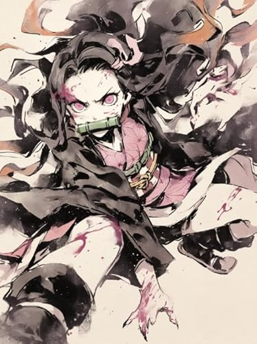 DMQBT Puzzle 1000 Teile Classic Japanese Anime Tanjirou Nezuko Demonsposter Jigsaw for Home Stress Relieving Game Wp129Yw von DMQBT